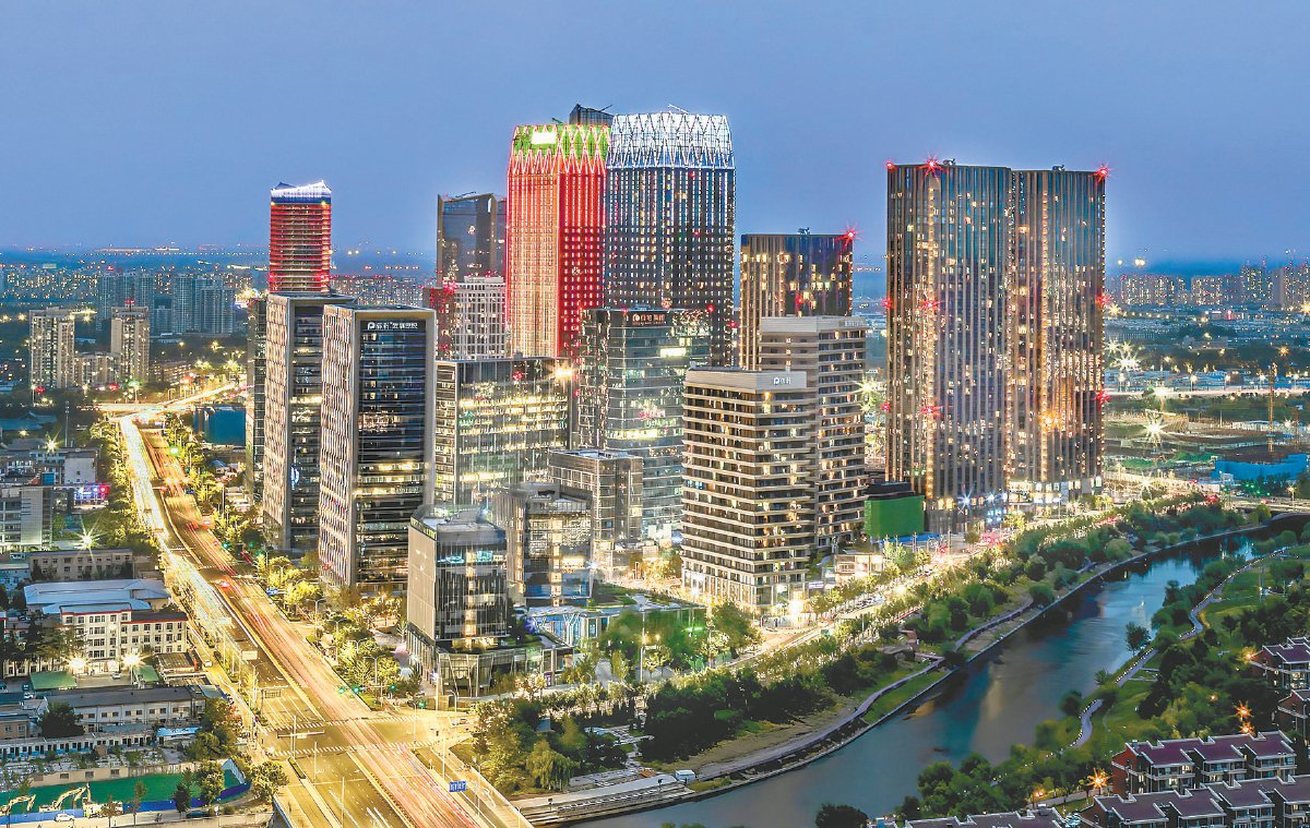 如今已建成高楼林立的运河商务区