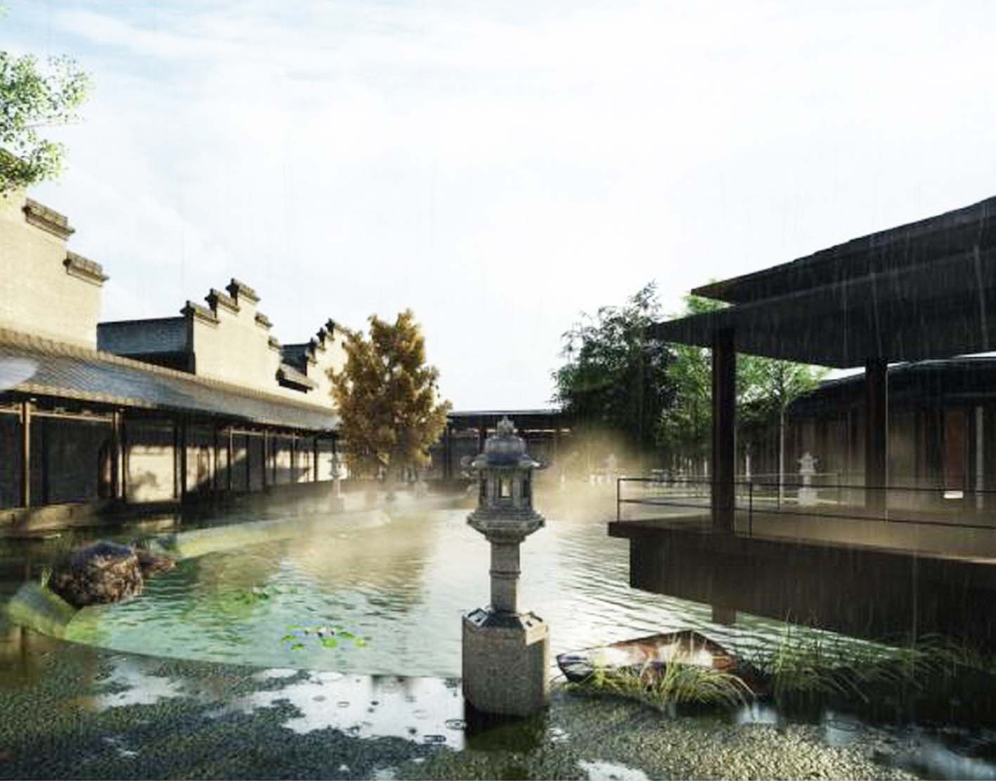 扬大师生设计的梅花书院效果图.