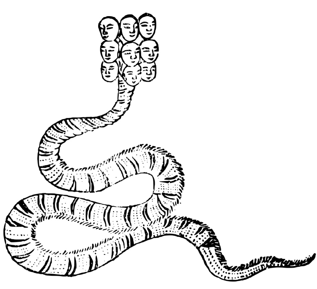 山海经中的九头蛇图片