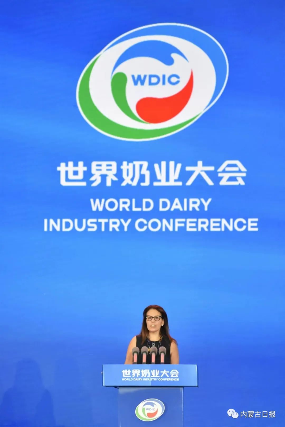 利乐集团民众副总裁塔蒂亚纳·利塞蒂作东旨演讲。记者韩卿立摄