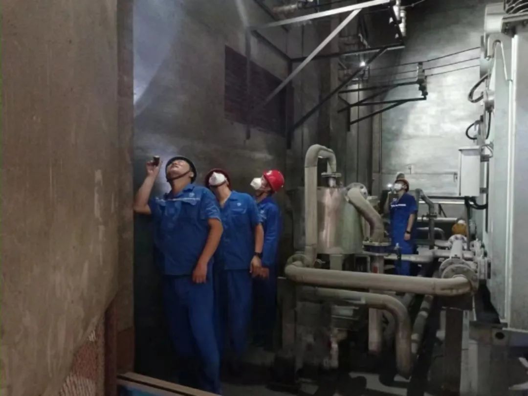 6日上昼，通裕重工排查出产厂区。开头：公司供图