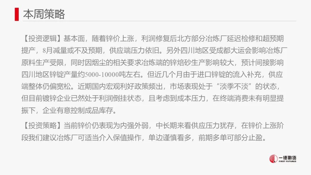 锌：政策利好提振锌价，但中长期供应压力犹存