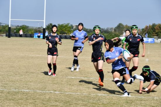 女山湖镇旧县中学省级橄榄球比赛现场照片--拍摄者李梅