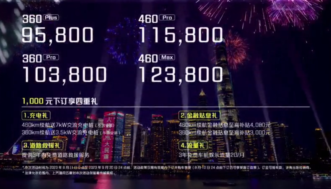 宝骏云朵纯电汽车上市：360/460km 续航，售价 9.58 万元起