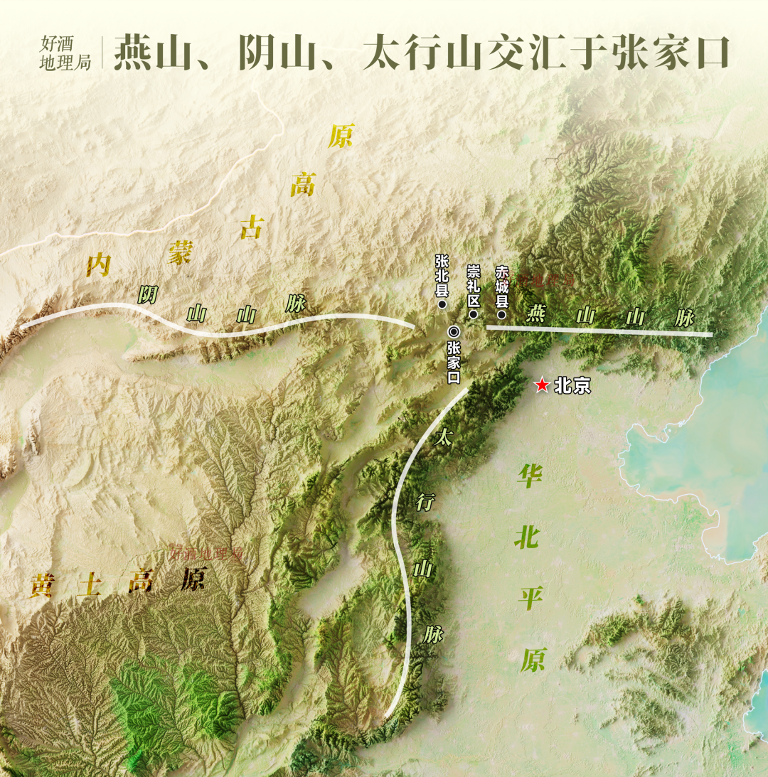 阴山,燕山,太行山,三山交汇处的张家口为何是汾酒的"第一车间"?