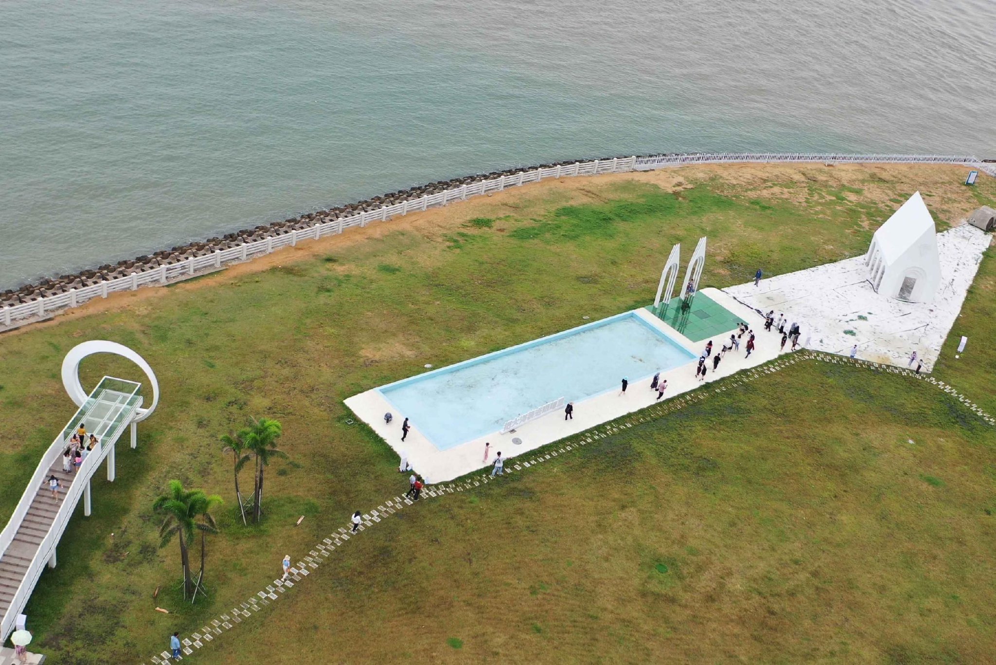 航拍海口碧桂园中央半岛 打卡碧海银滩公园,拾贝公园等网红地标