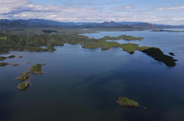 航拍密云水库.资料图片/新京报记者 李木易 摄