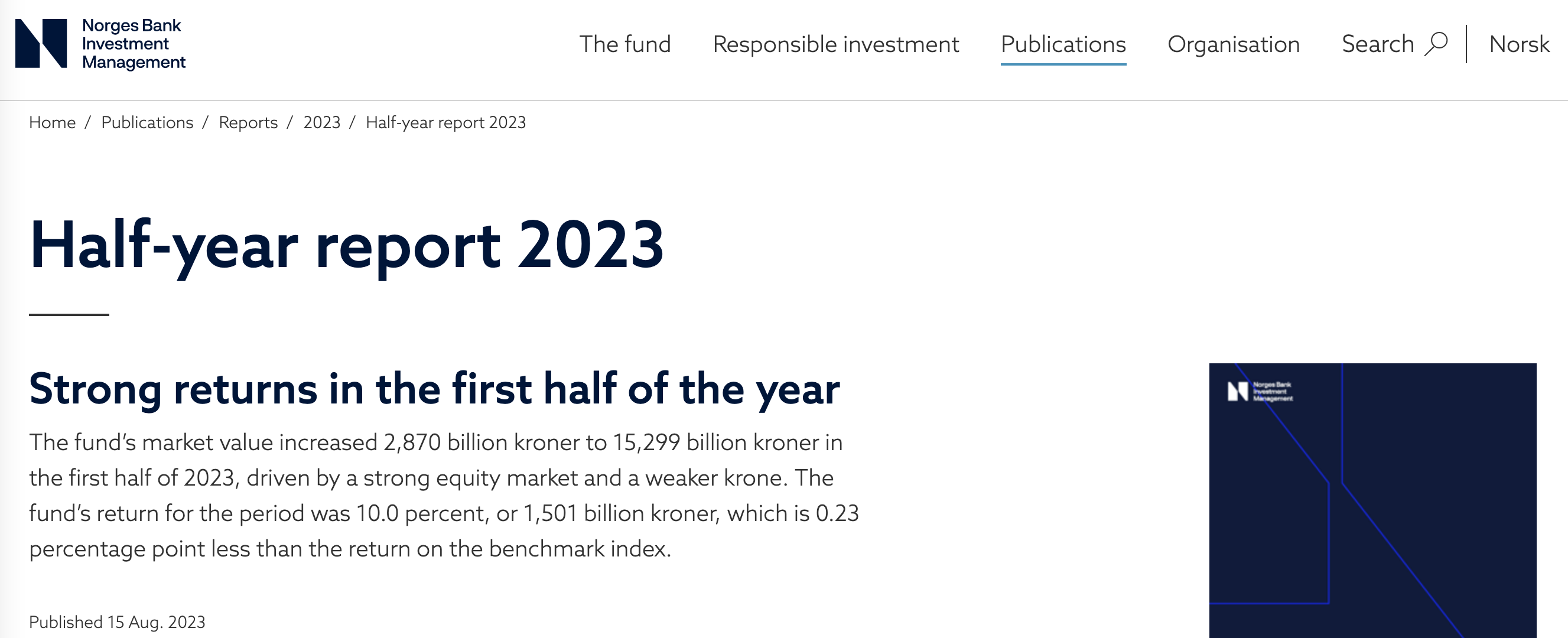 与美国科技股一同狂欢！挪威主权财富基金上半年大赚1430亿美元