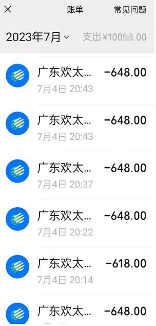 　　鲁娴提供的《蛋仔派对》密集充值扣款账单截图