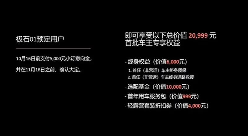 34.99 万元起，极石 01 正式发布