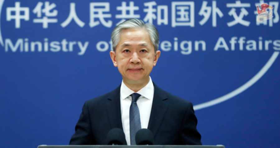 汪文斌资料图.图源:外交部网站