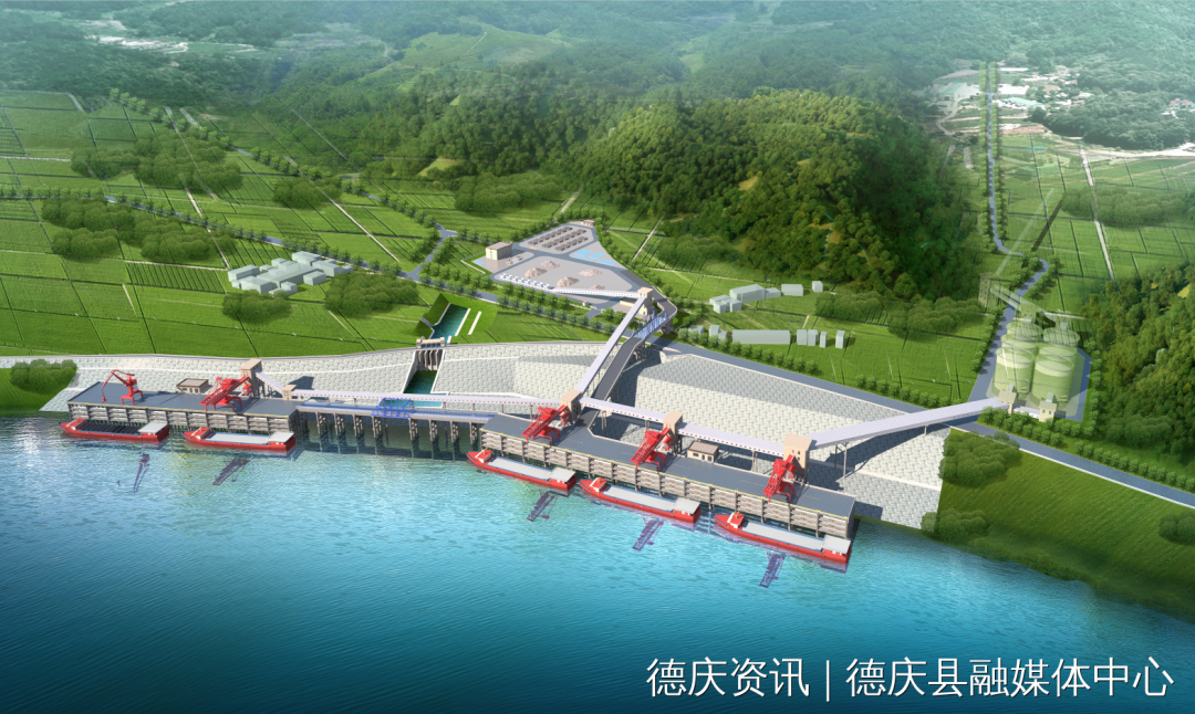 肇庆港德庆港区九市作业区通用码头项目效果图.图源 德庆发布