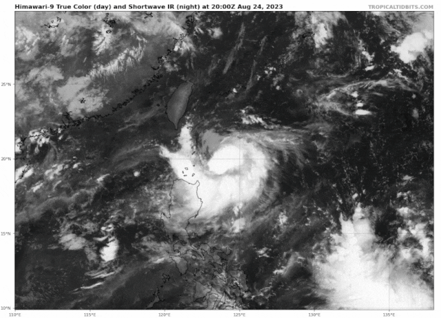 △台风“苏拉”云图