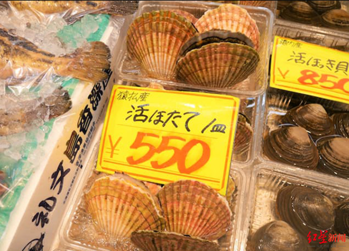 ▲日本市面上常见的扇贝产品
