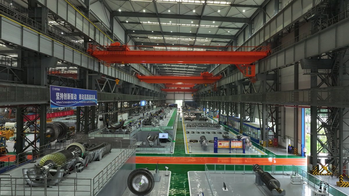 东方汽轮机建成行业首个5g全连接数字化工厂.(受访企业供图)