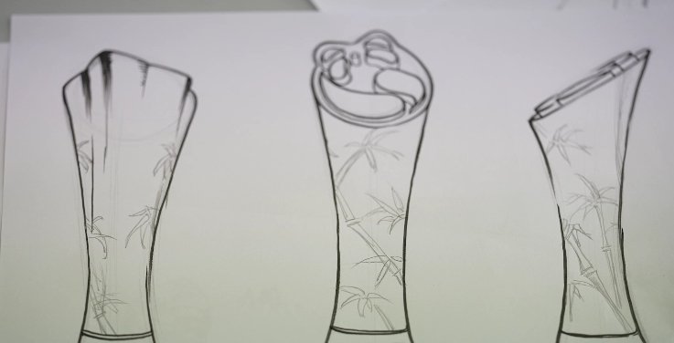 金熊猫奖奖杯设计手稿