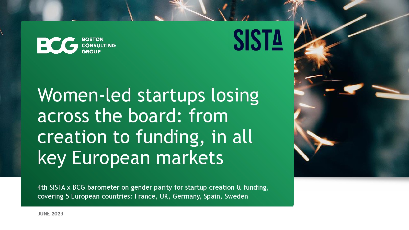 波士顿咨询2023年欧洲女性创业公司报告