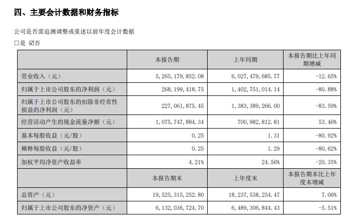 多氟多半年报截图