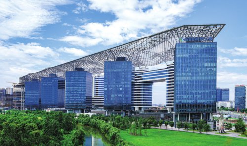 &nbsp;&nbsp;&nbsp;&nbsp; 网红打卡地松江g60科创走廊云廊.张朝登/摄