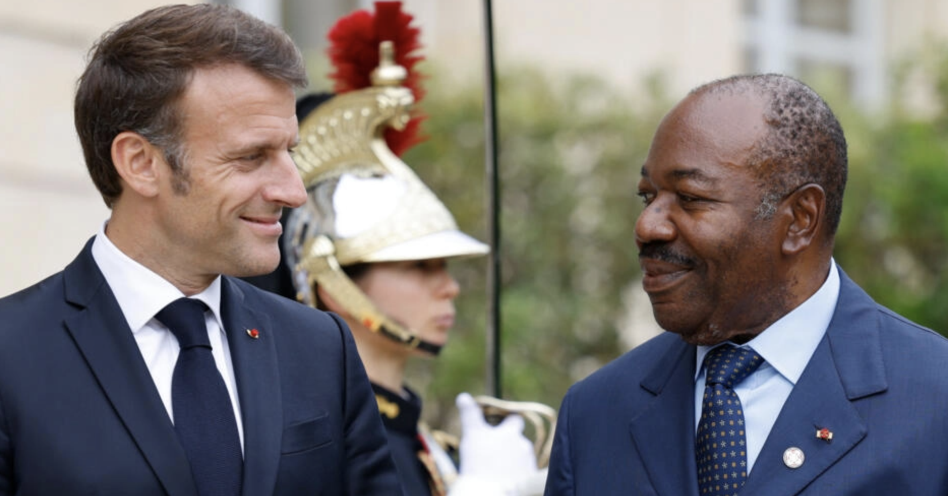 ▲马克龙和阿里·邦戈