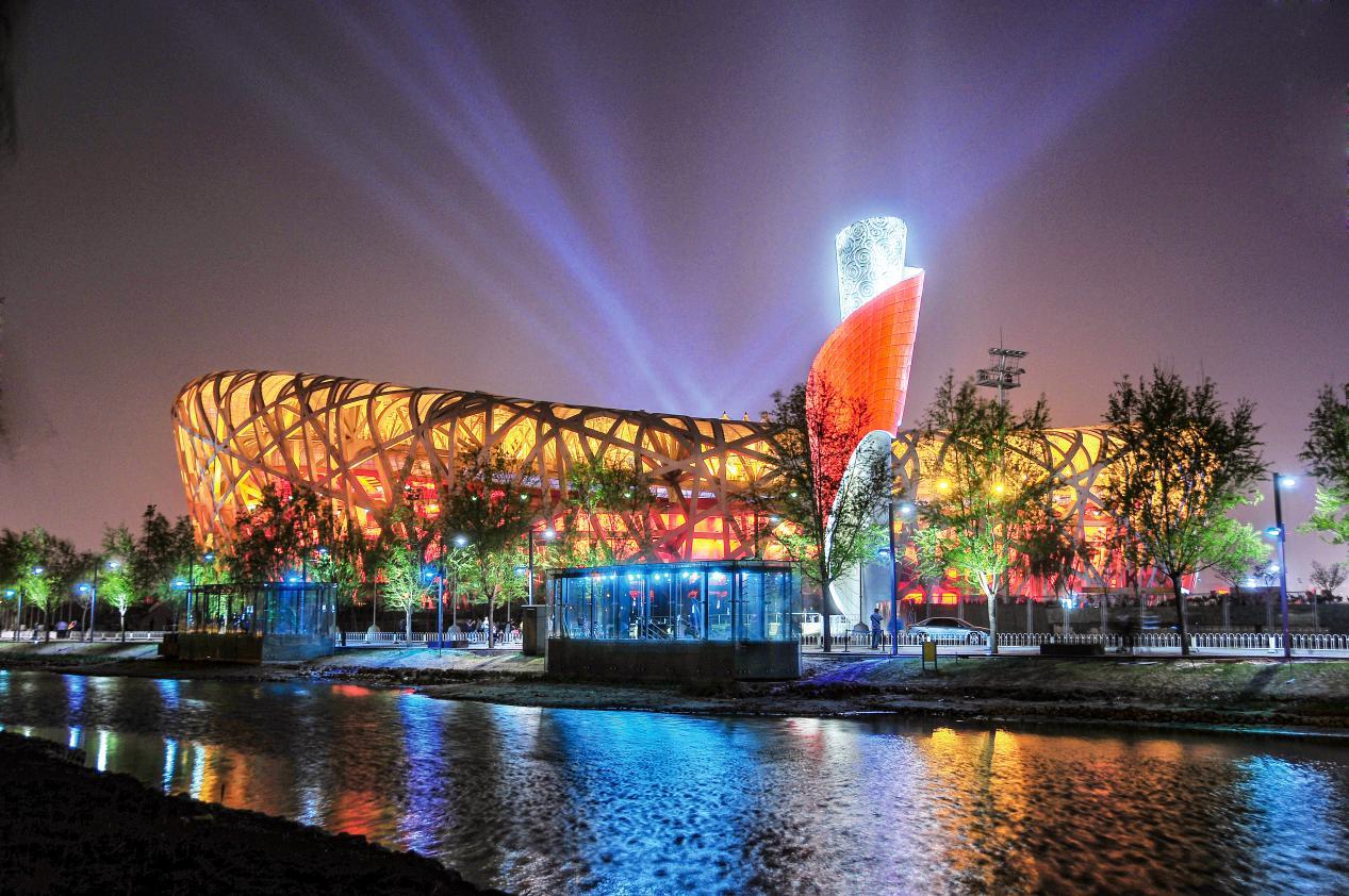北京朝阳区夜景图片