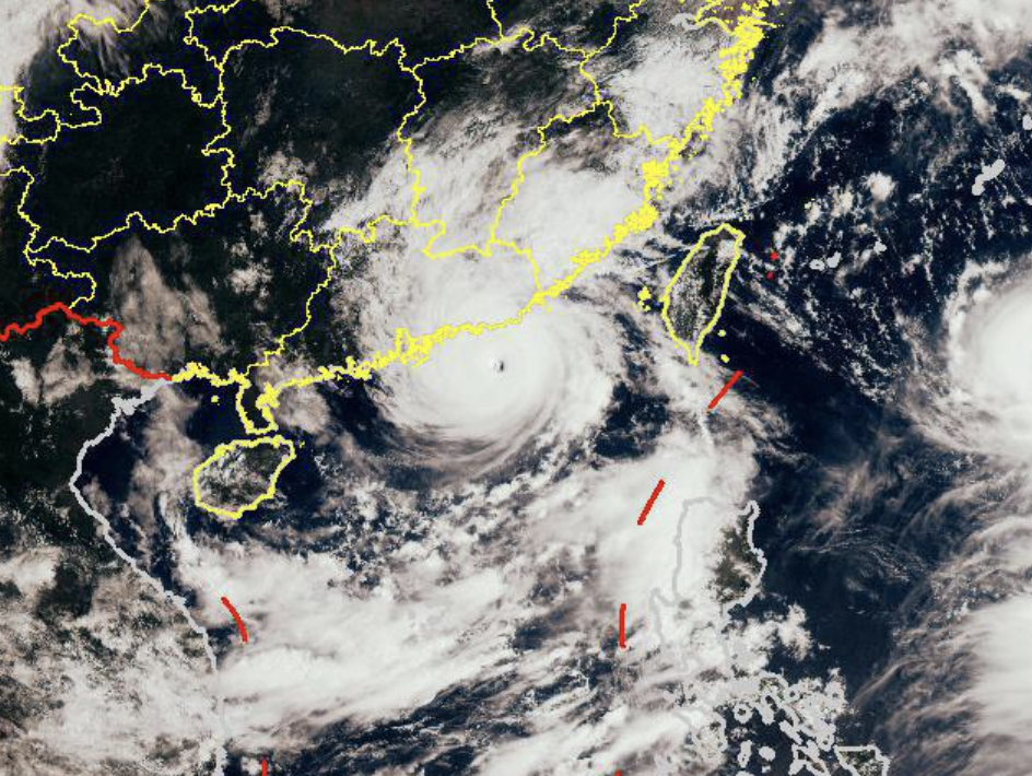 中央气象台卫星云图截图