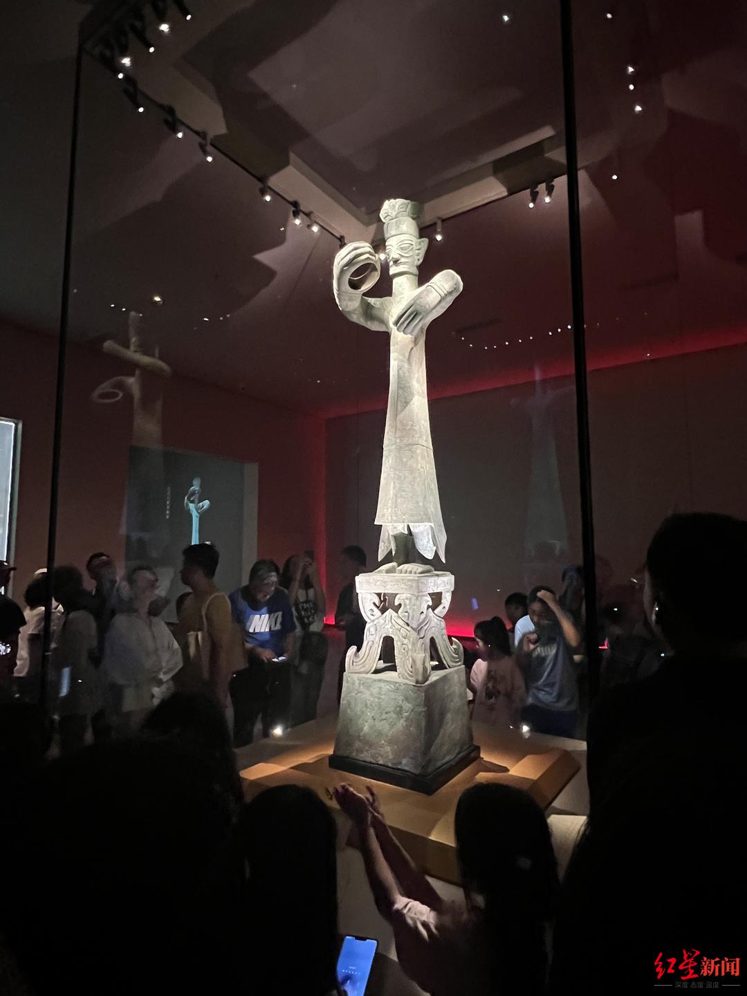 ▲三星堆博物館新館文物陳列