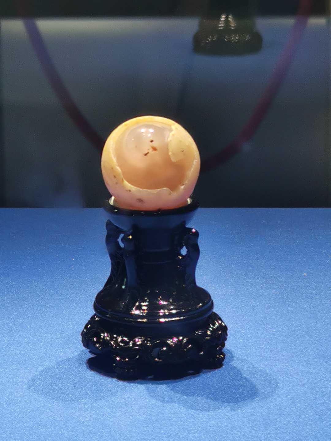 "小鸡出壳"奇石荣归故里.本报记者 陈力摄