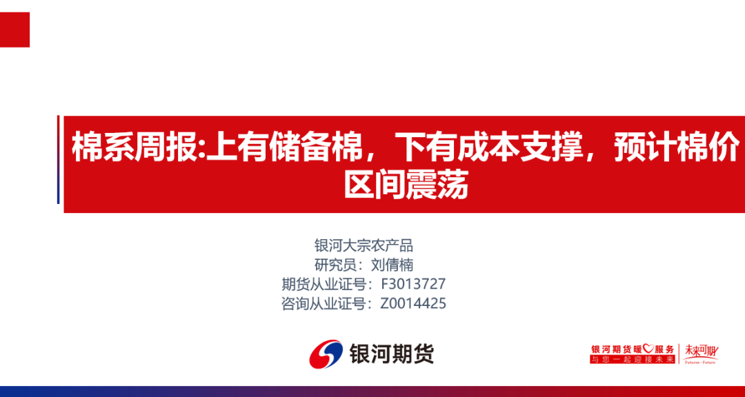 上有储备棉，下有成本支撑，预计棉价区间震荡
