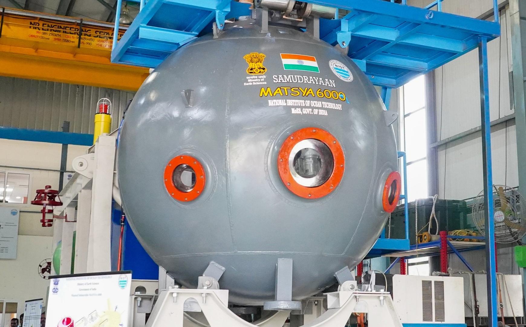 ▲印度正在建造中的“MATSYA 6000”潜水器