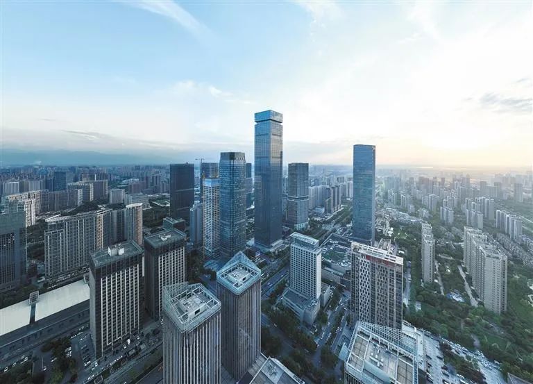 8月31日,航拍西安高新区"中央商务区"cbd.记者 许奥博摄