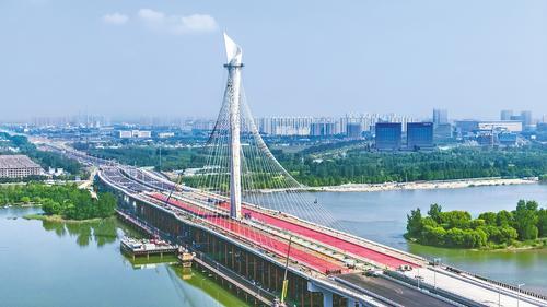 石家庄滹沱河特大桥雄姿初现