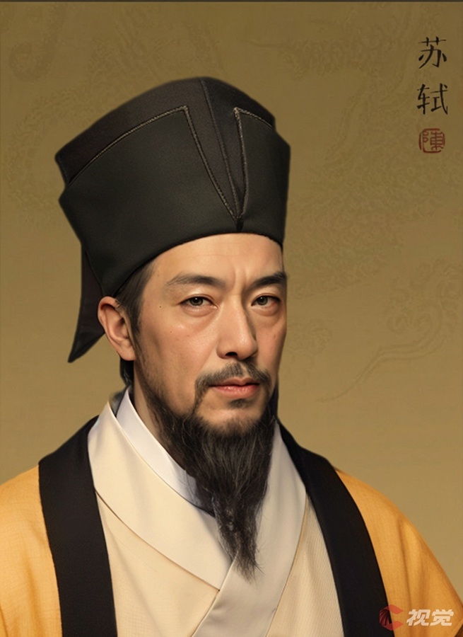 c视觉·ai图艺③丨一睹历史人物"真面目":苏轼