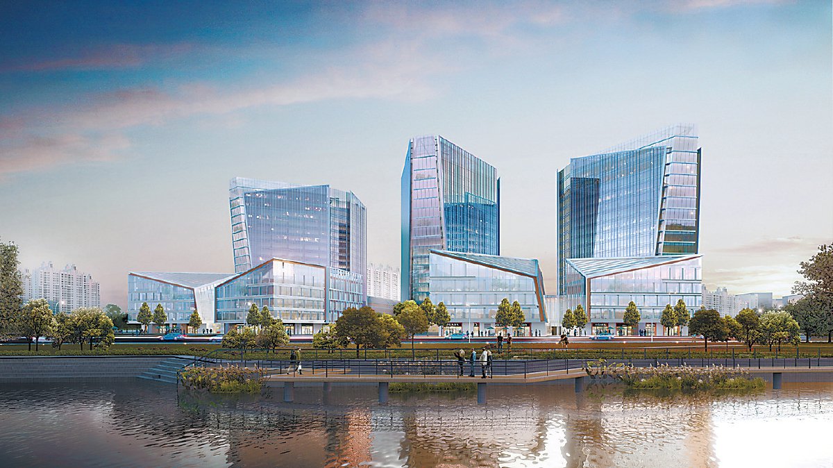 北京万科居正高新技术总部基地项目效果图.中建二局三公司供图