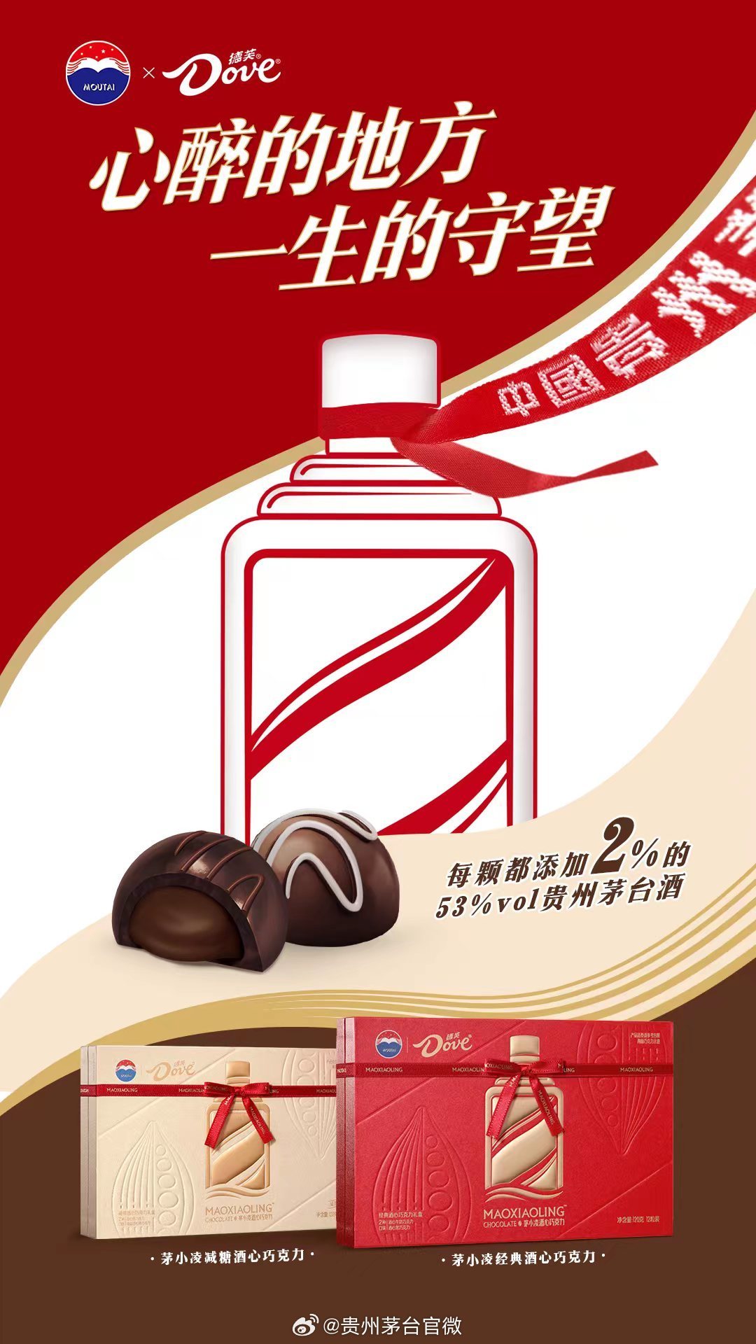 据了解,茅小凌酒心巧克力包括经典,减糖两种口味,规格分别是2粒20克