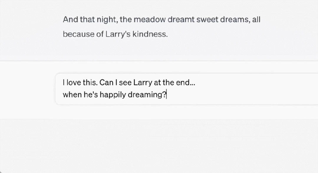 Larry 最后安然入眠了。