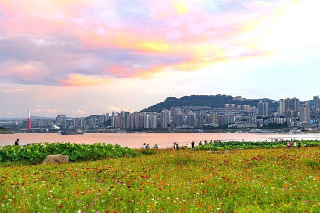 重庆万州音乐广场外的江滩美景(重庆三峡融媒中心 冉孟军 摄)