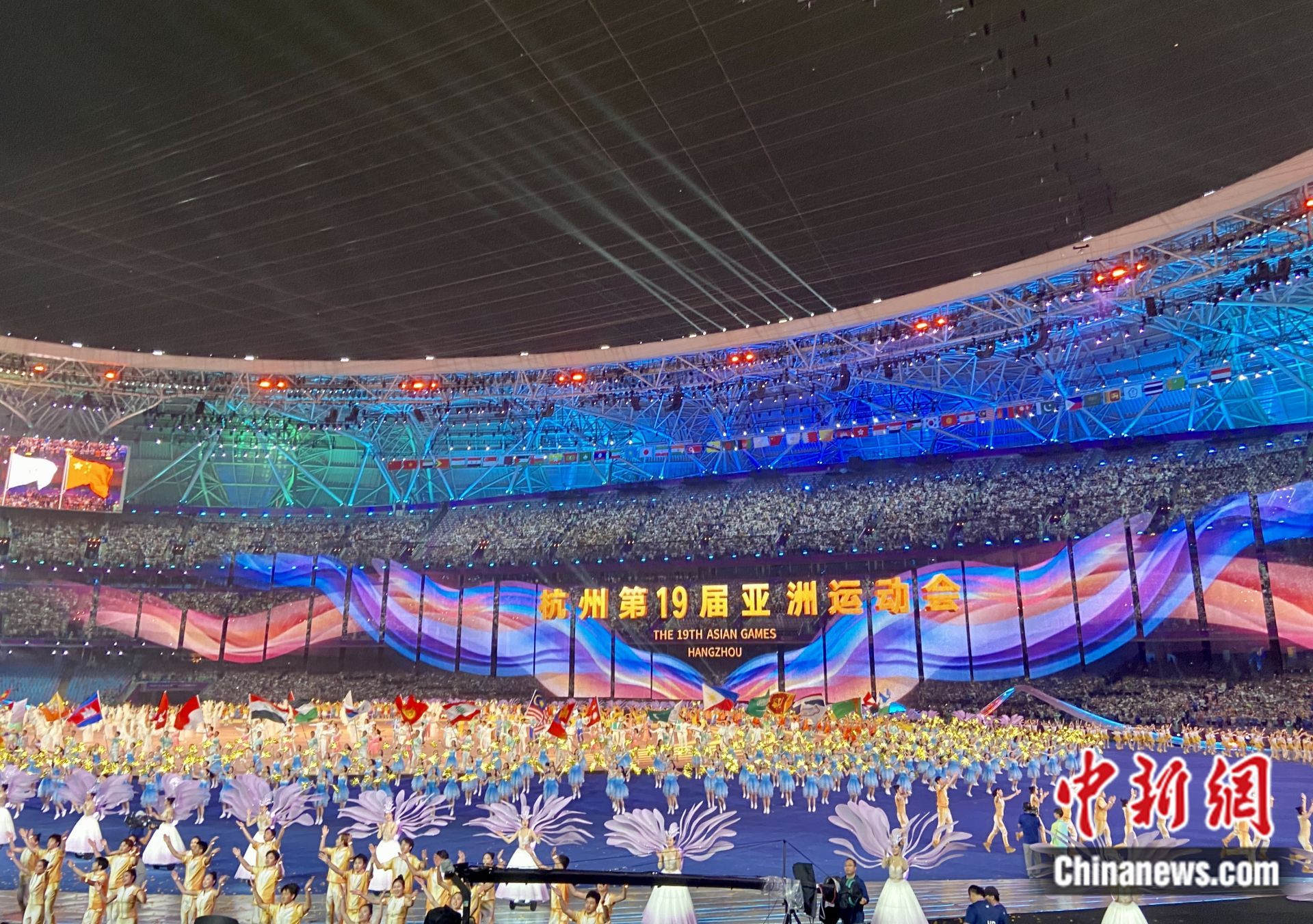 杭州亚运会开幕式现场.项菁 摄