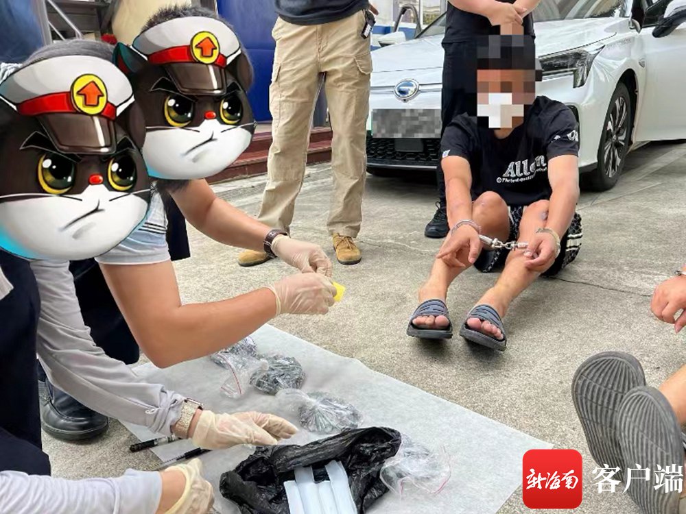 涉案犯罪嫌疑人指认现场.琼海警方供图