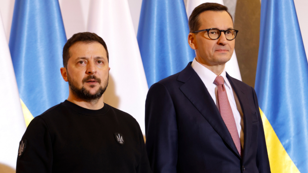 ▲今年4月，波兰总理接待来访的泽连斯基