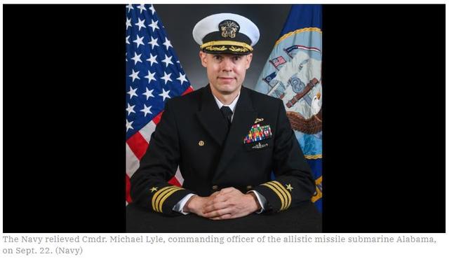 迈克尔·莱尔在9月22日被撤职 图源：美国海军
