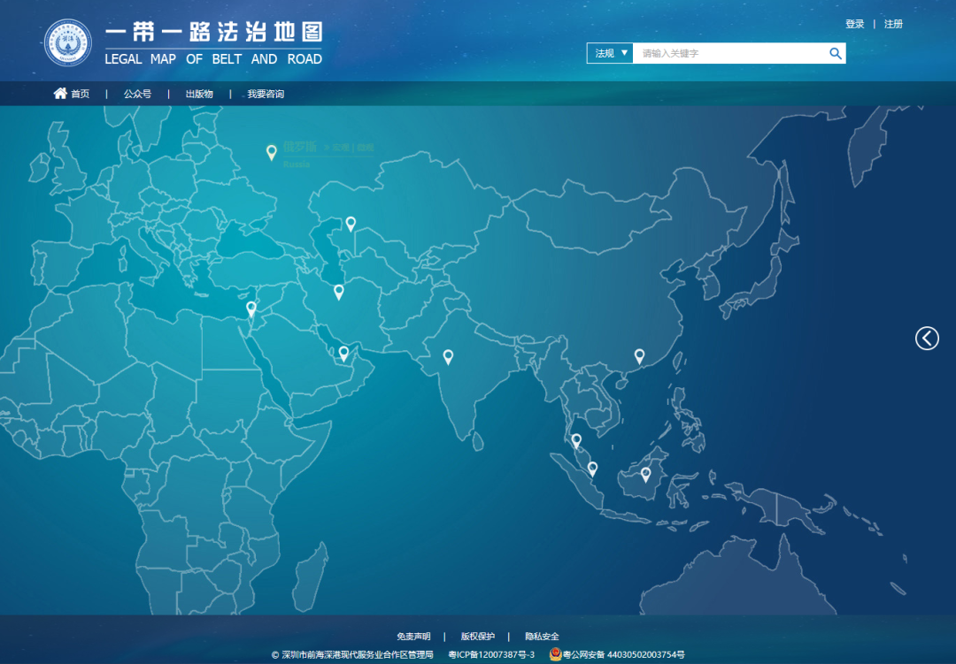 图源:"一带一路"法治地图官网