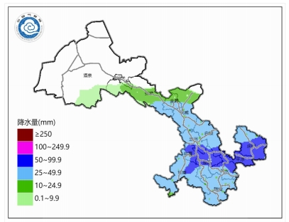 图1 甘肃省9月29至10月6日累积降水量及交通影响预报图