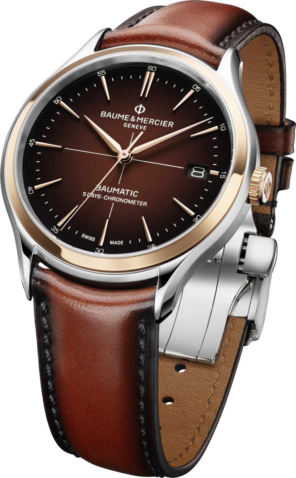 名士克里顿系列 baumatic日期月相腕表低调奢华,臻于至善