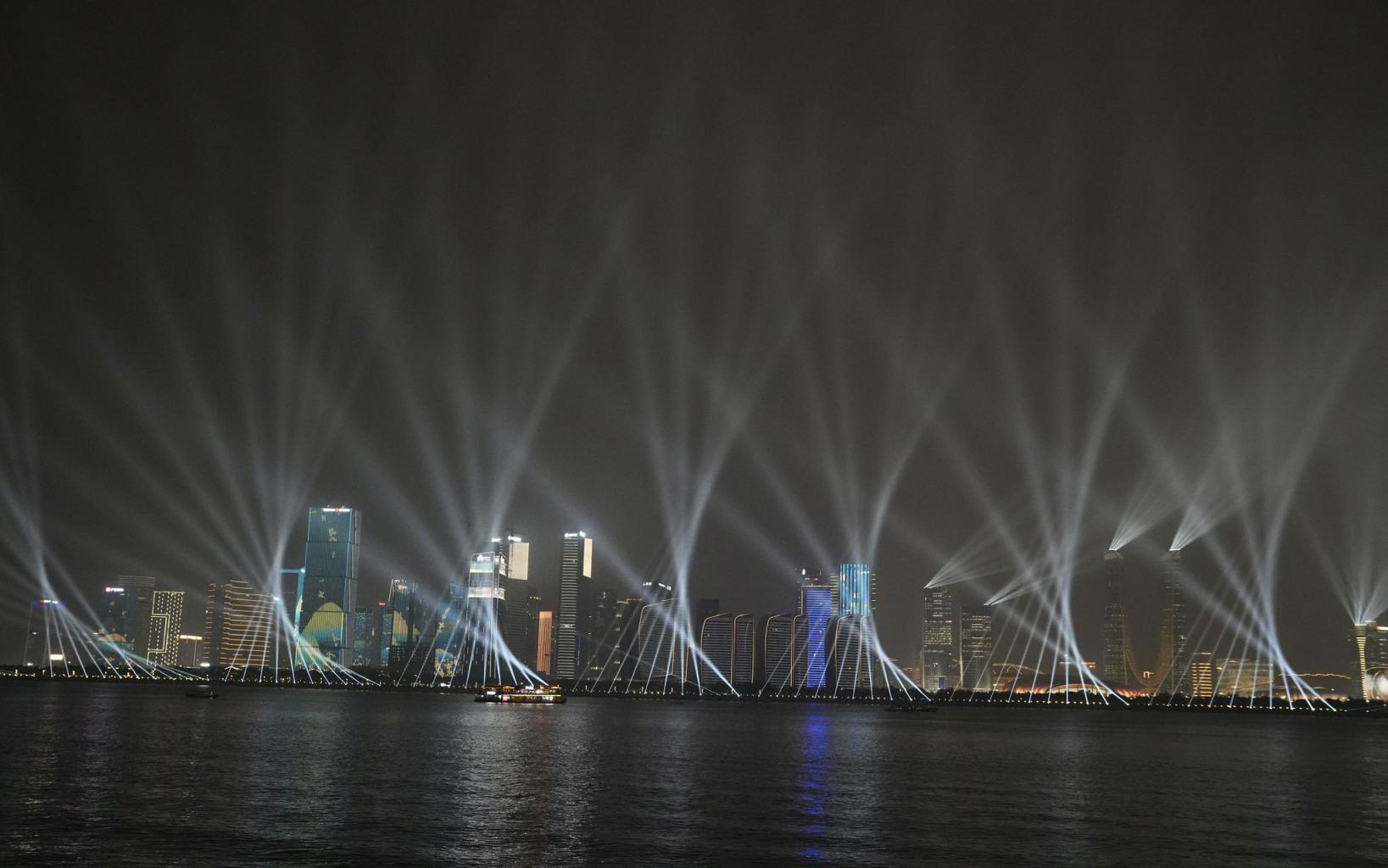 中秋遇上亚运,钱塘江畔赏亚运灯光秀|杭州市_新浪财经_新浪网