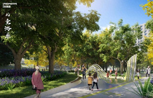 日晖绿地公园效果图"我们的设计注重生态,社区,老年人需求和市民尊重