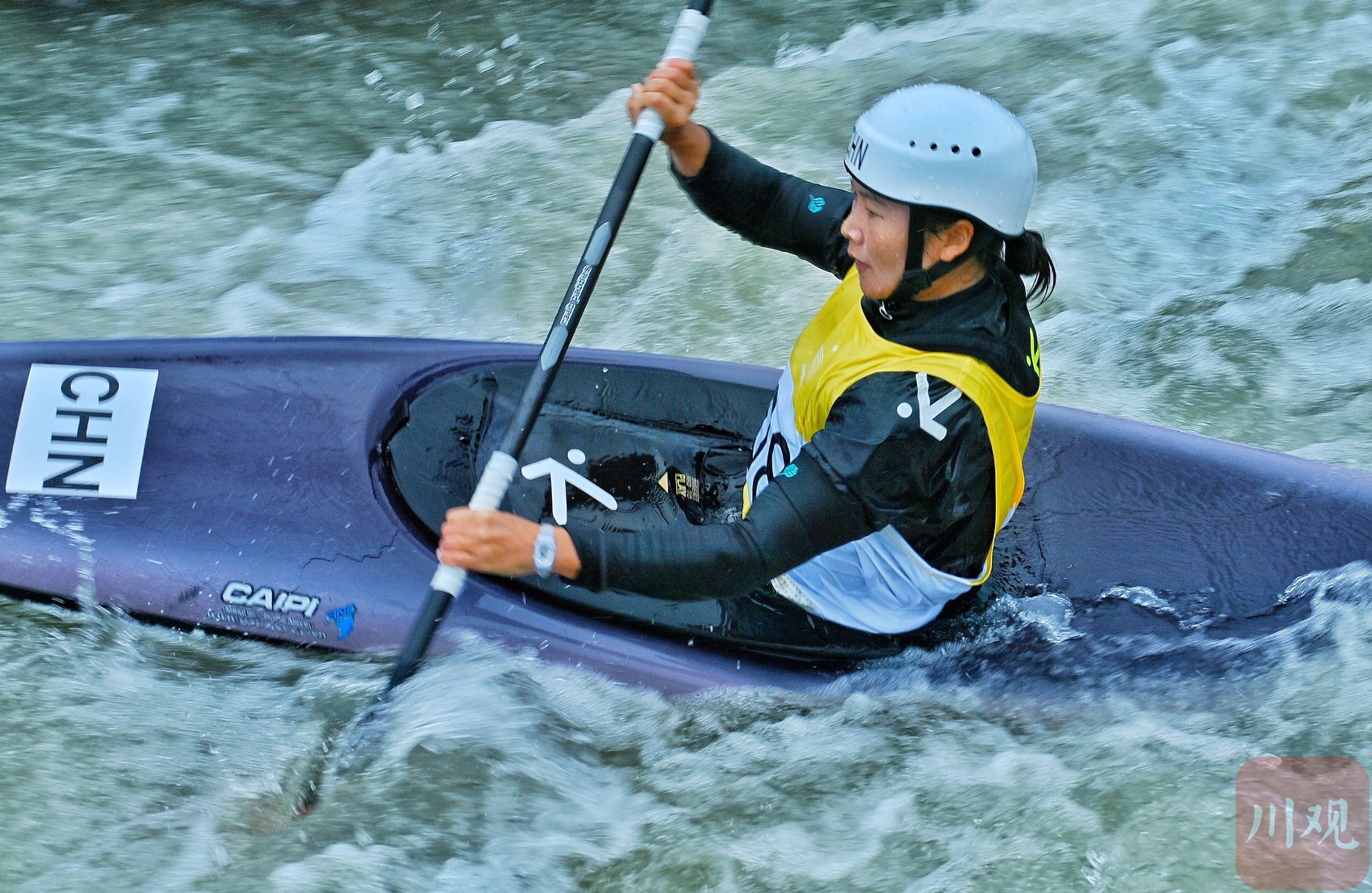 中国选手李露在比赛中