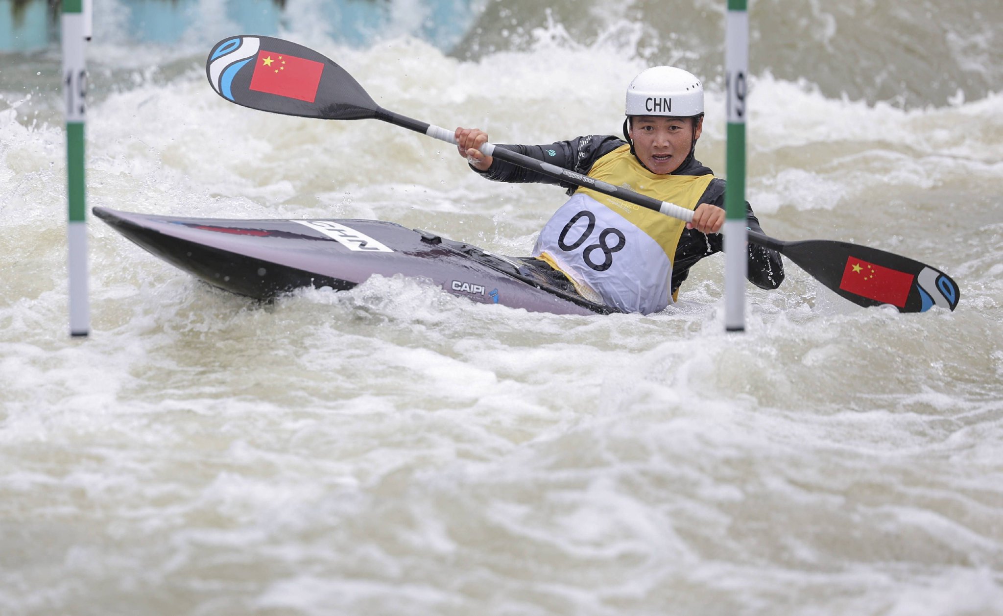 10月6日,中国选手李露在比赛中.新华社记者杜潇逸摄