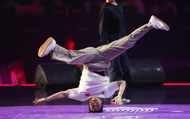 刘清漪拿下亚运会霹雳舞项目女子首金. 新京报记者 王贵彬 摄