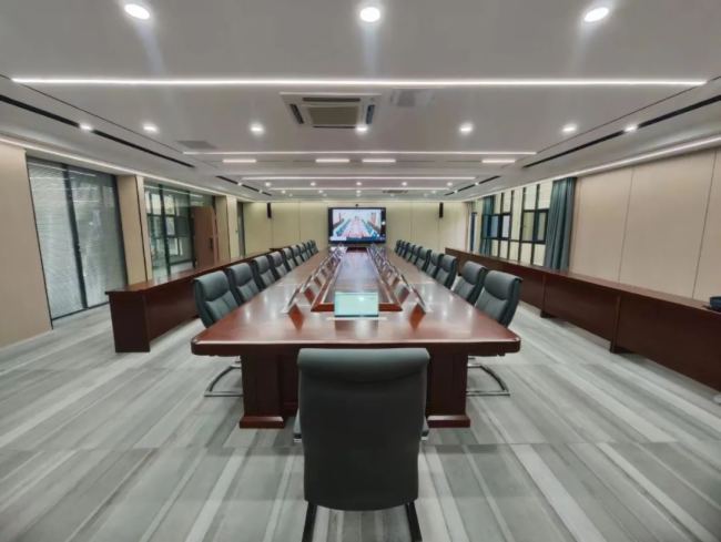 海天电子无纸化会议音响扩声系统服务山东某企业会议室